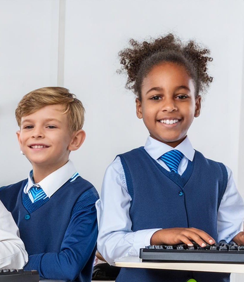 Firefly photograph of uk children in school uniform in computing lessons 515871